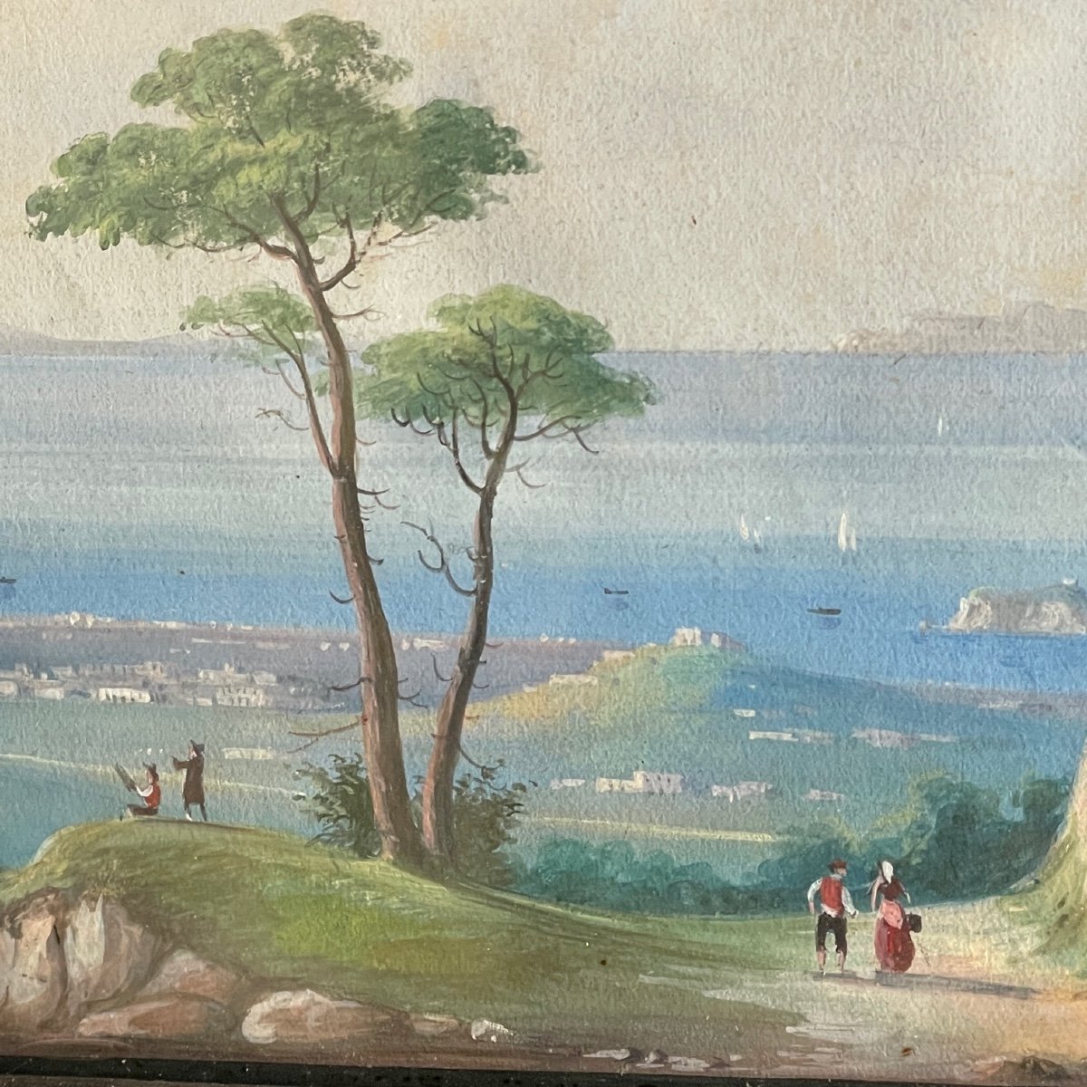 Neapolitan Gouache Bay Of Naples-photo-2