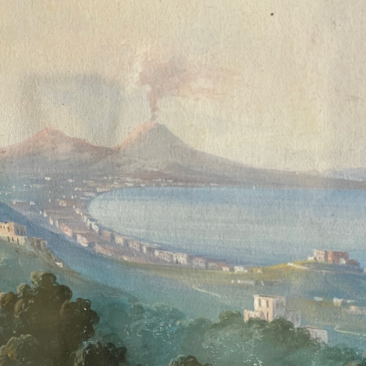 Neapolitan Gouache Bay Of Naples-photo-3