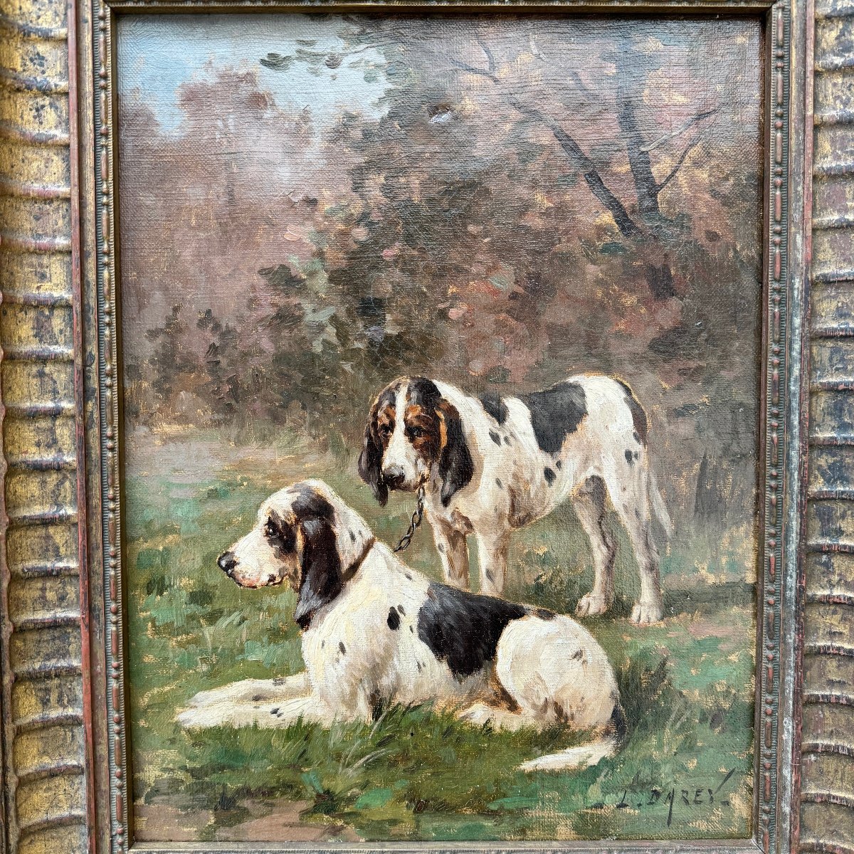 Hunting Dogs, Louis Darey (1863-1914)-photo-3