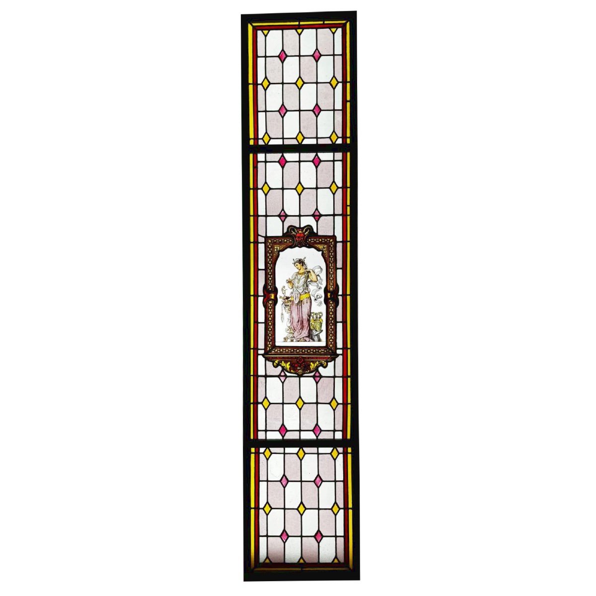 Stained Glass Window With Oriental Dancer (219 X 45 Cm)