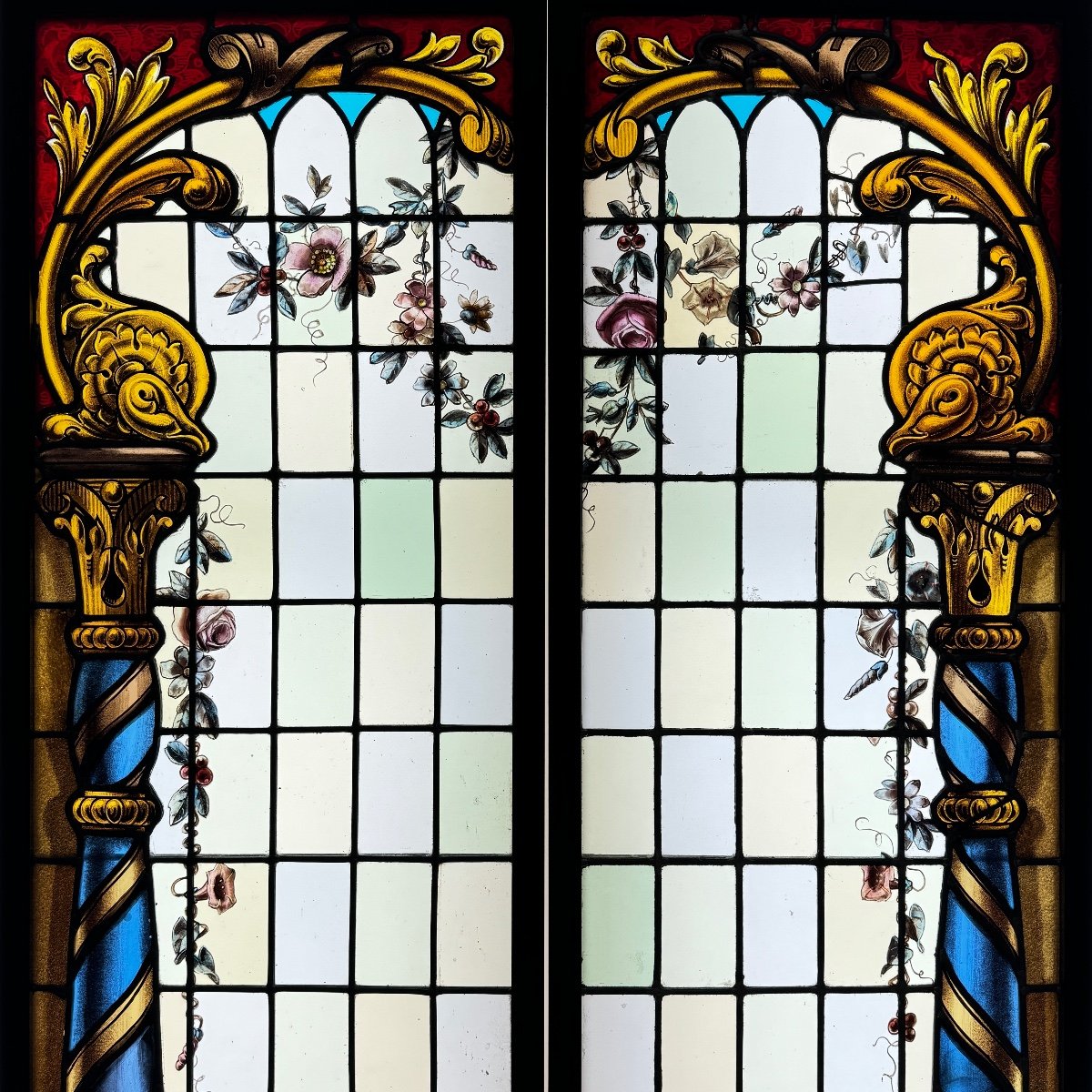 Stained Glass Architectural Stained Glass (h174cm L102cm)-photo-2