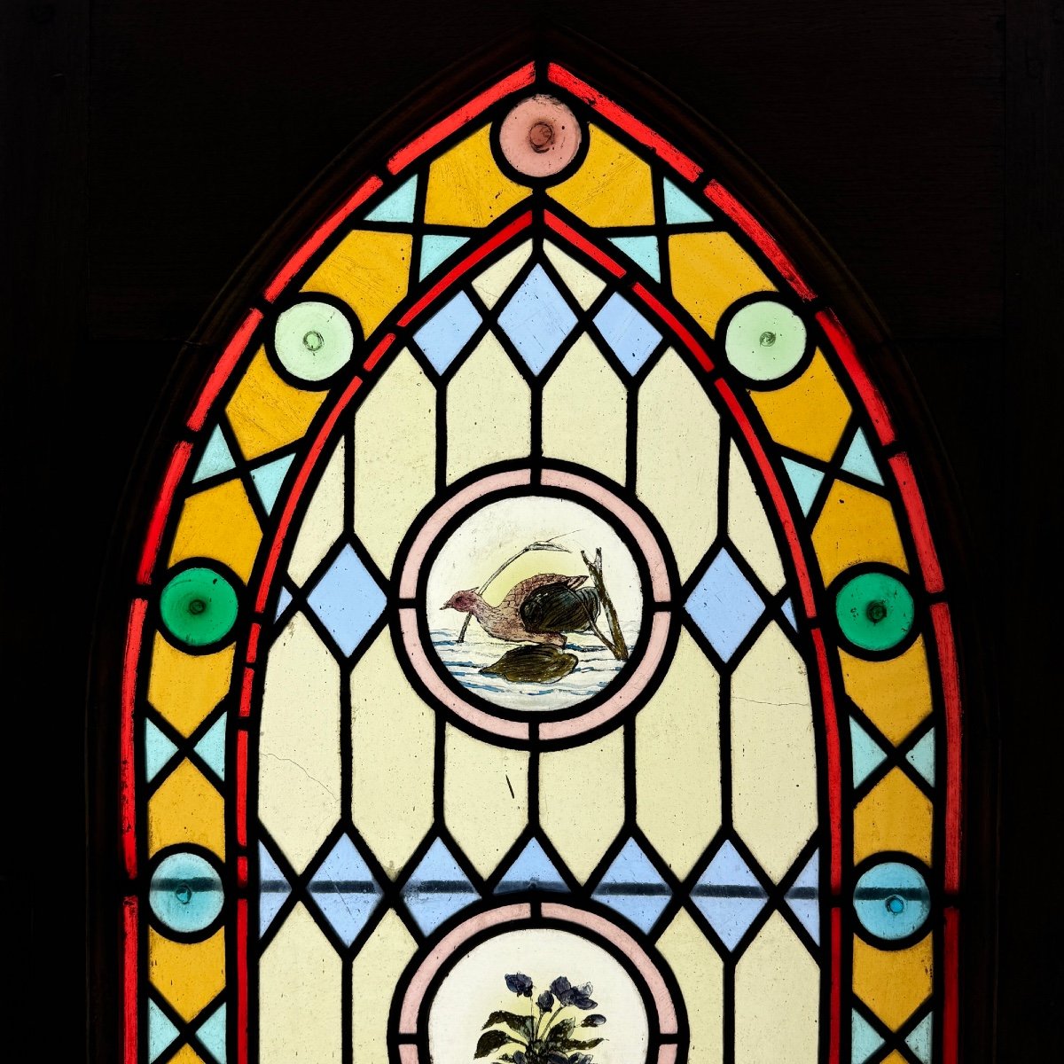 Stained Glass Window Ogive 1 (108 X 56 Cm)-photo-2