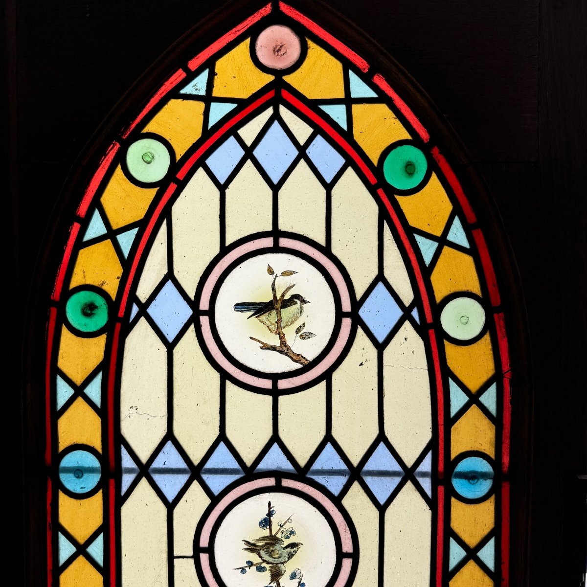 Stained Glass Stained Glass Ogive 2 (108 X 56 Cm)-photo-2