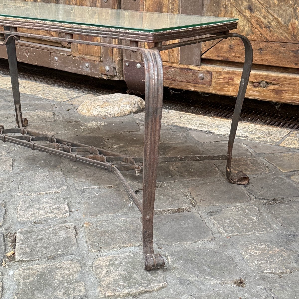 Wrought Iron Coffee Table-photo-3