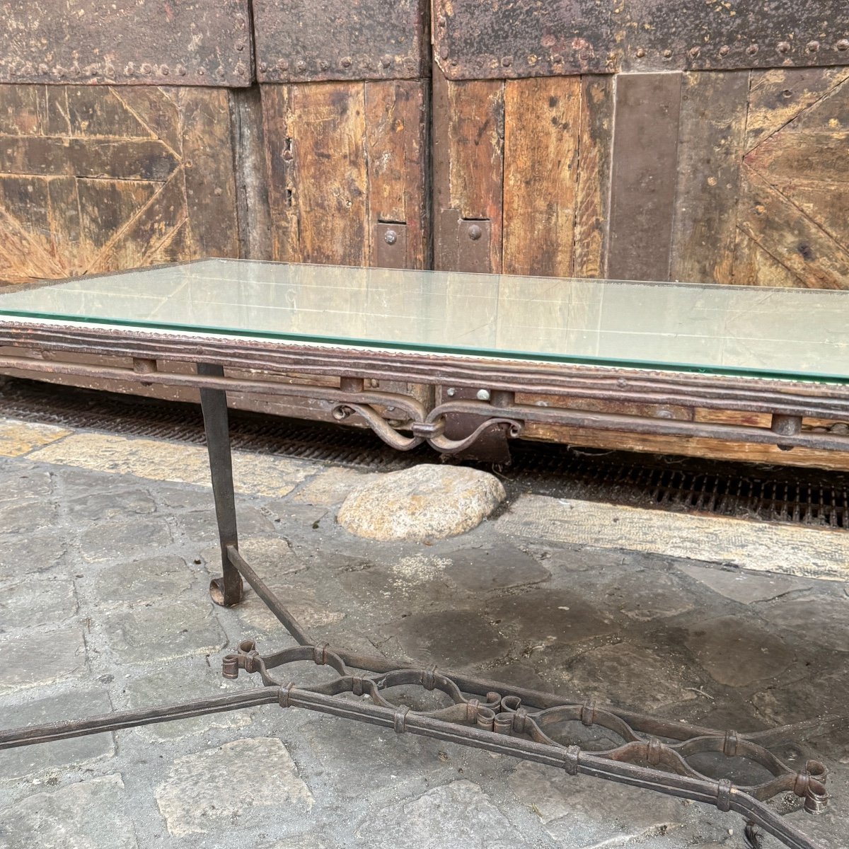 Wrought Iron Coffee Table-photo-4