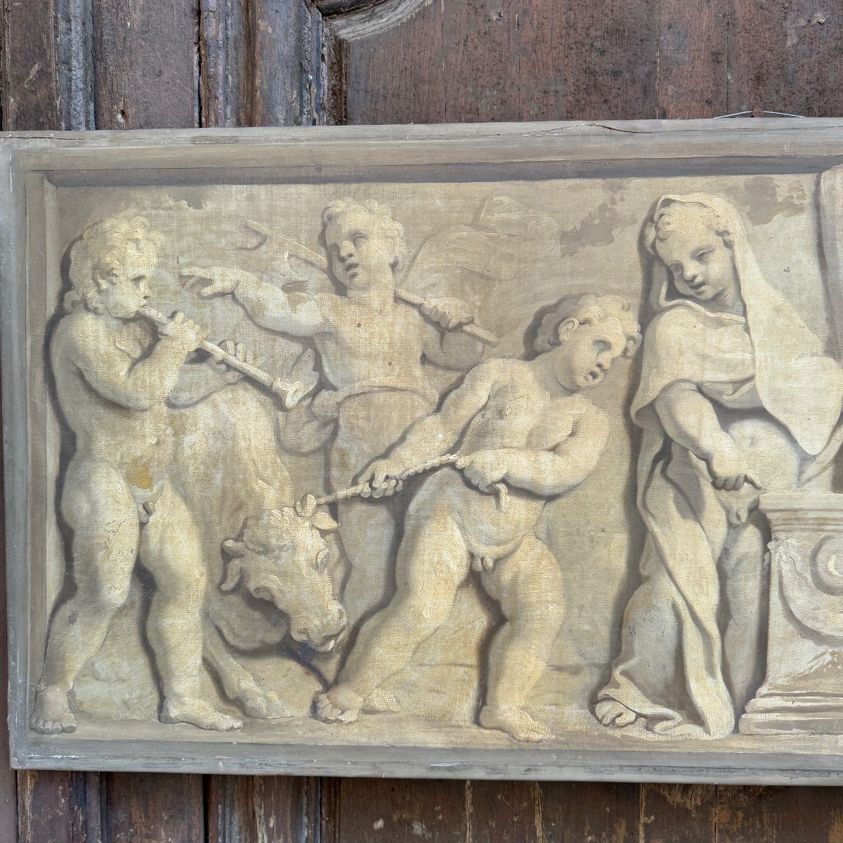 Pair Of Door Toppers With Putti-photo-4