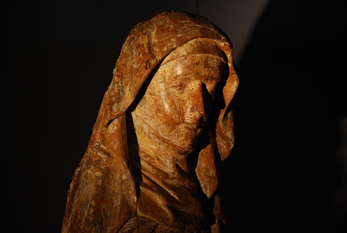 Grande Sainte Anne En Bois Sculpté 16 Ème siècle-photo-3