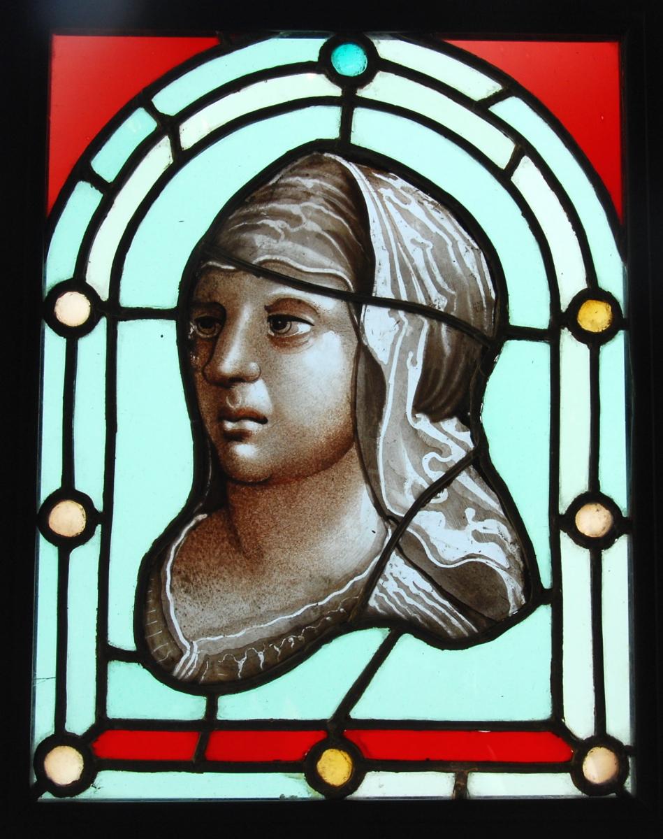 Stained Glass Portrait 16 Ème Siecle