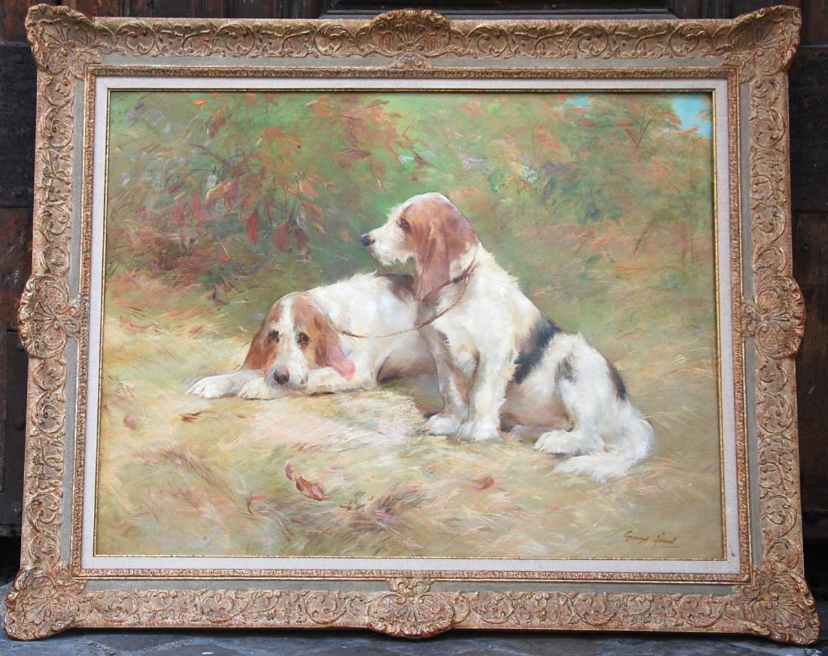 Huile Sur Toile De Bassets Griffons Vendéens-photo-2