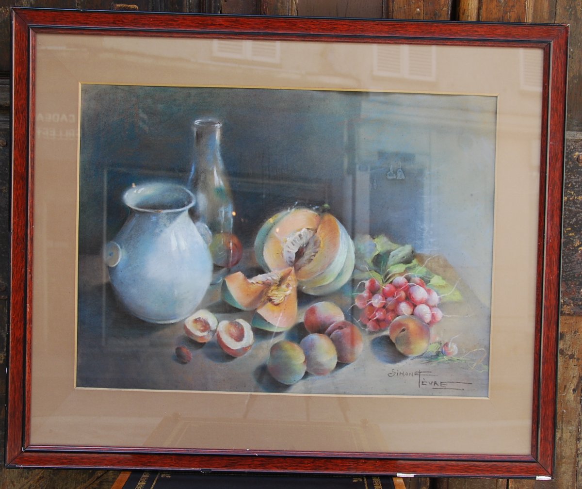 Pastel Still Life With Fruits And Vegetables-photo-2