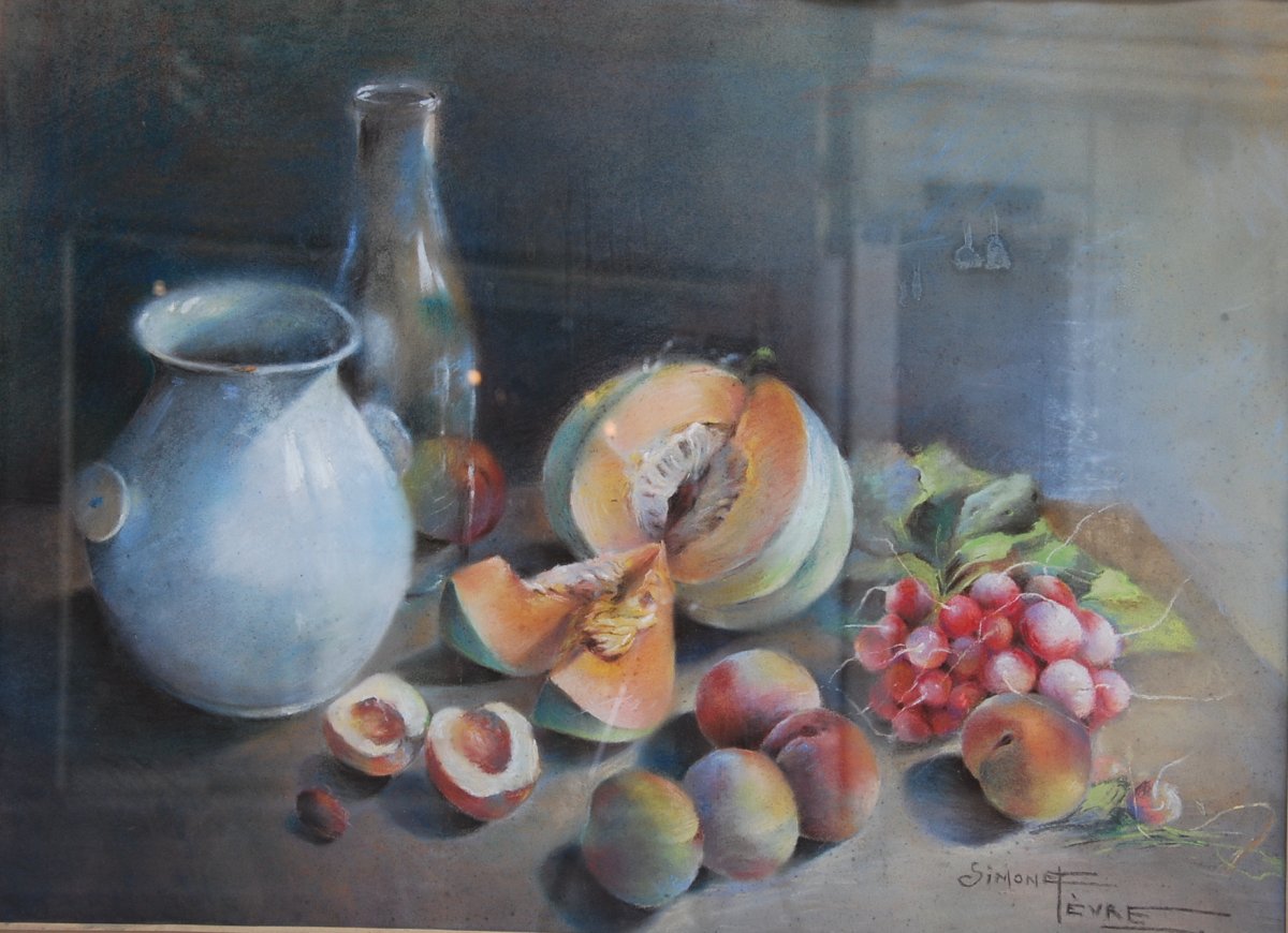 Pastel Still Life With Fruits And Vegetables-photo-4