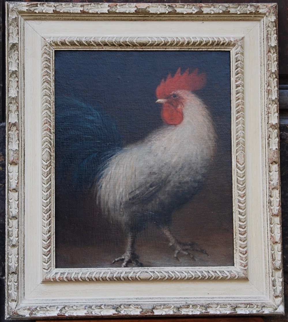 Le Coq Huile Sur Toile-photo-2