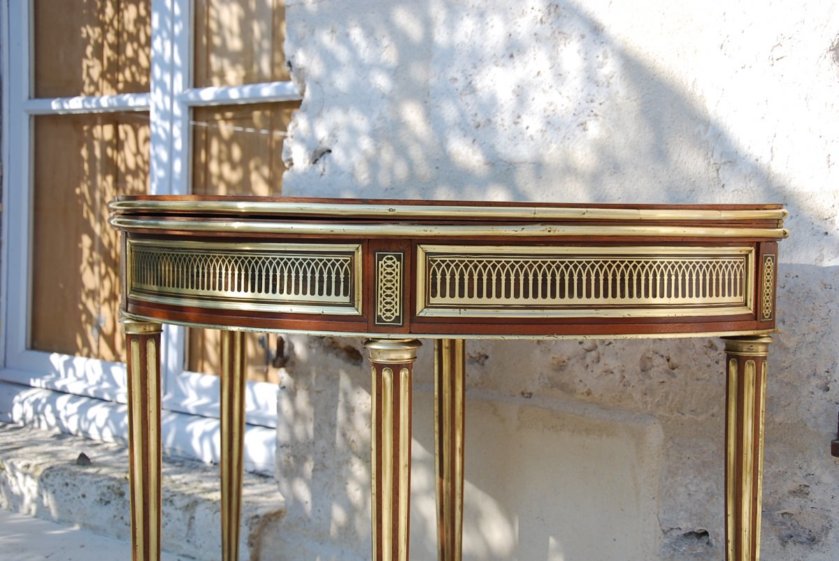 Table Demi-lune Louis XVI-photo-2