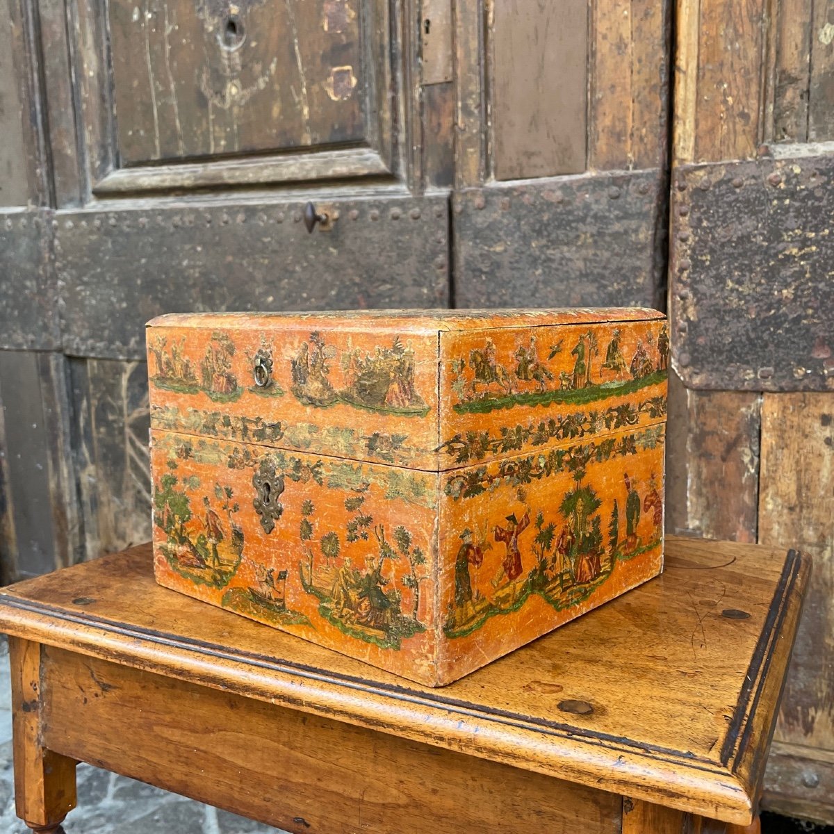 18th Century Italian Arte Povera Box-photo-2