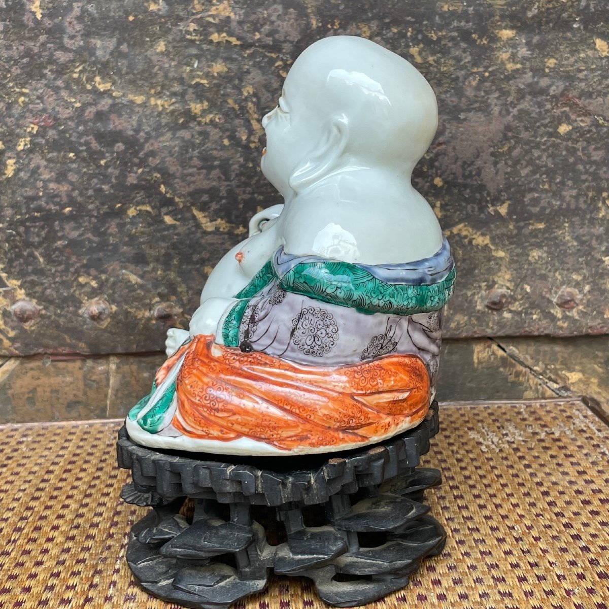 Bouddha Rieur En Porcelaine-photo-4