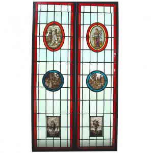 Stained Glass Window With Nineteenth Medallions