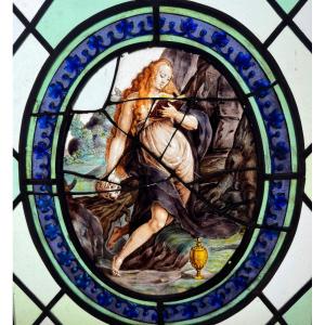 Stained Glass Window Mary Magdalene XVIth (40 X 33 Cm)