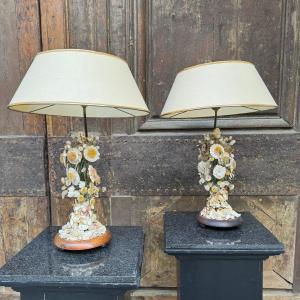 Pair Of Shell Lamps