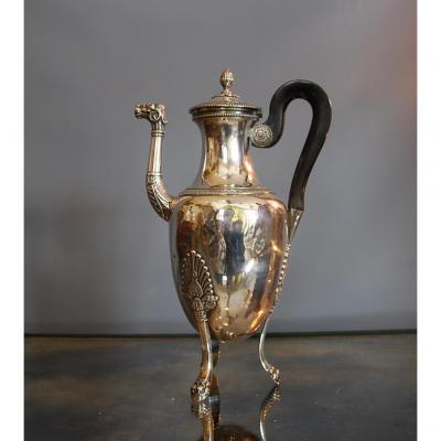 Silver Tripod Jug In Empire Style