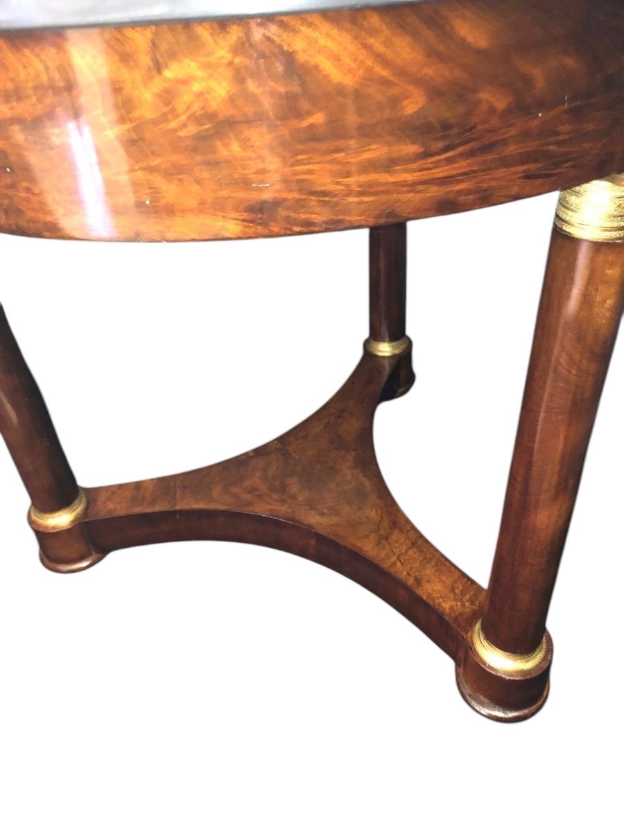 Empire Period Mahogany Tea Table Pedestal Table-photo-3