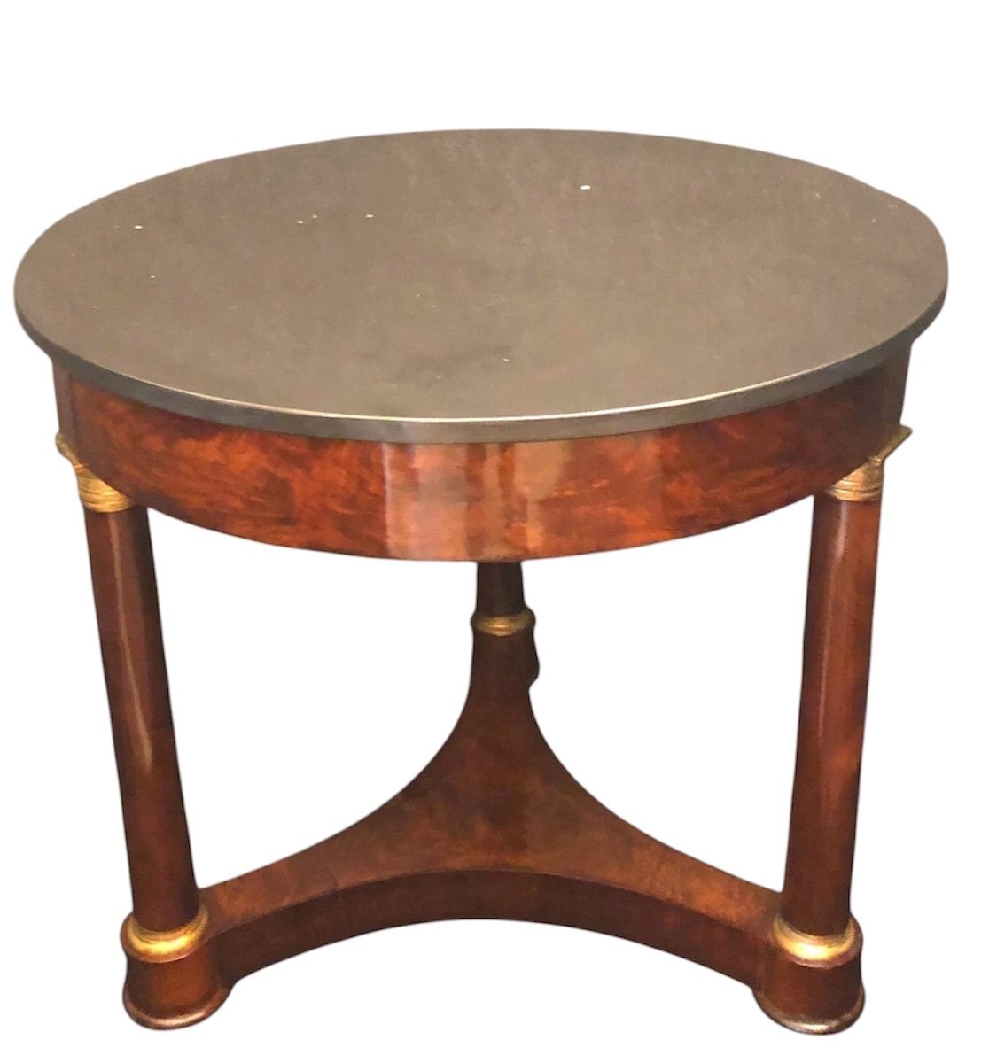 Empire Period Mahogany Tea Table Pedestal Table