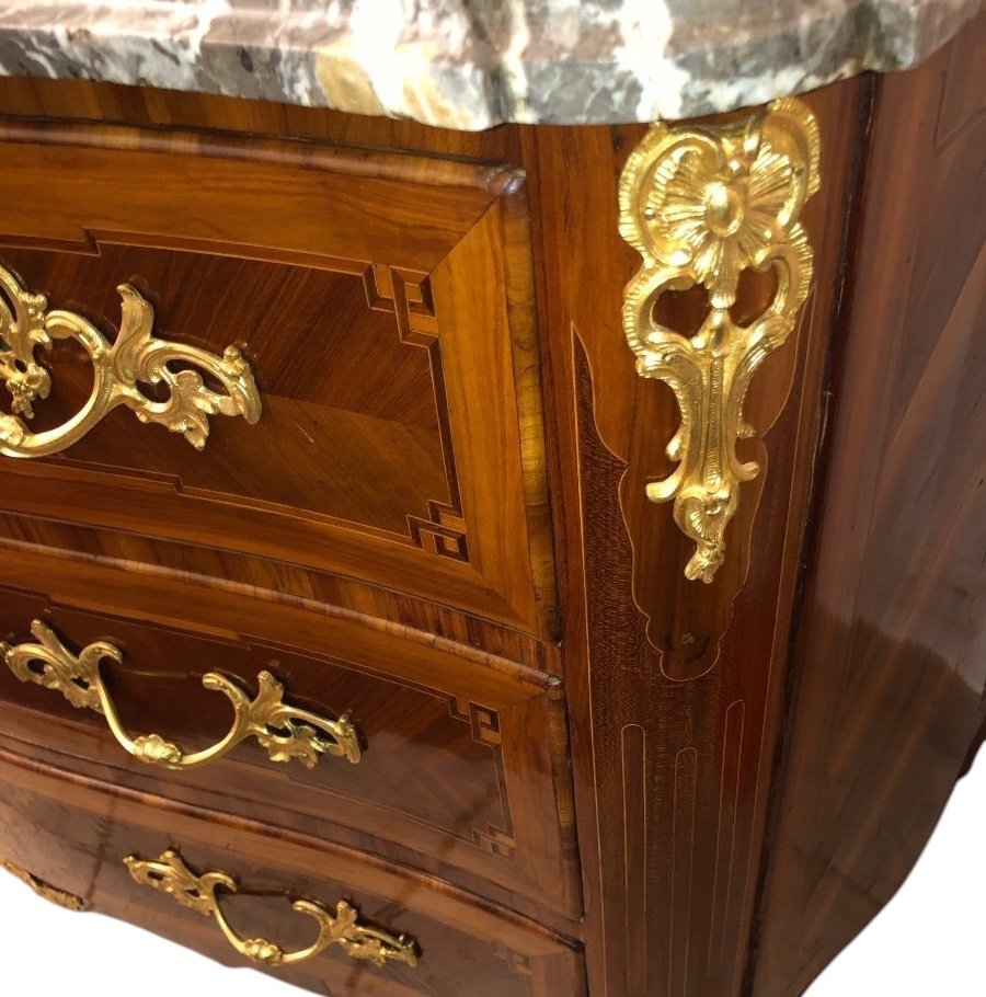 Louis XV Style Chest Of Drawers -photo-3