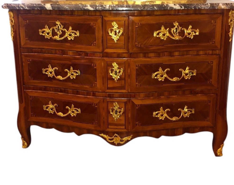 Louis XV Style Chest Of Drawers 