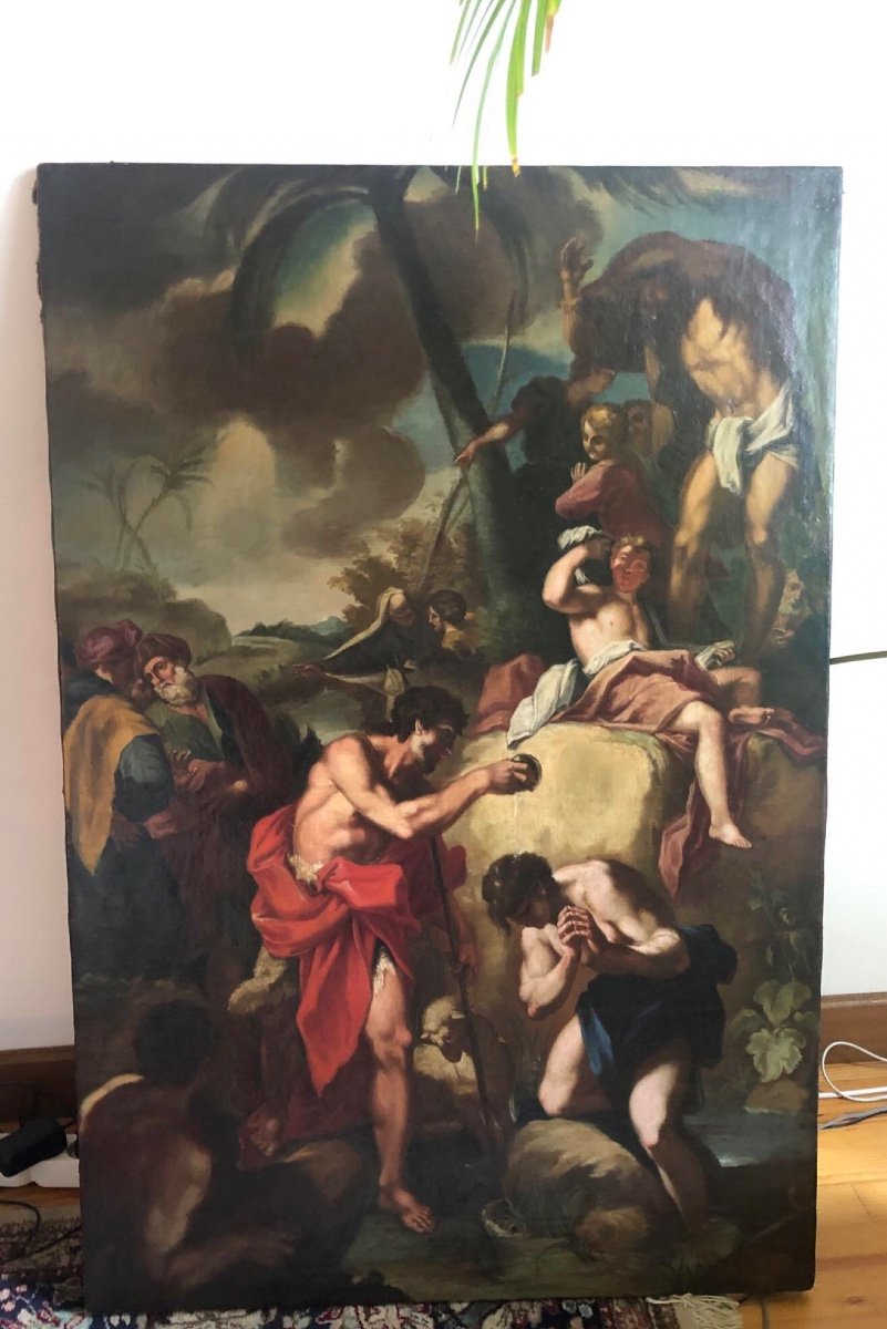 Peinture sur toile  le Baptême du Christ 