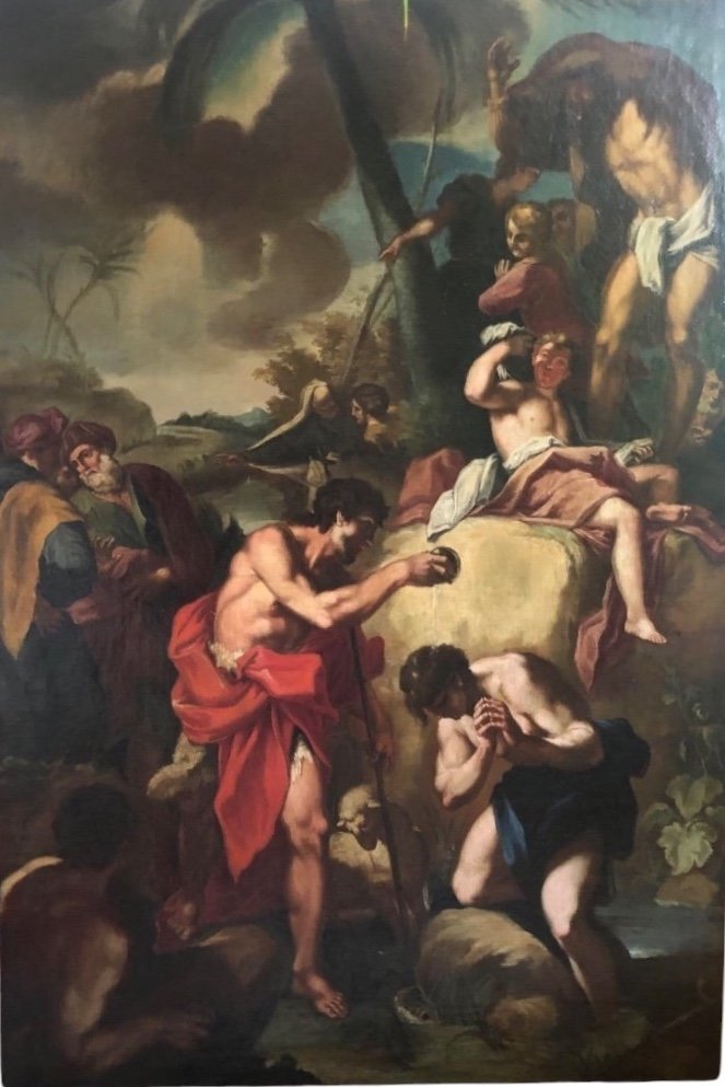 Peinture sur toile  le Baptême du Christ 