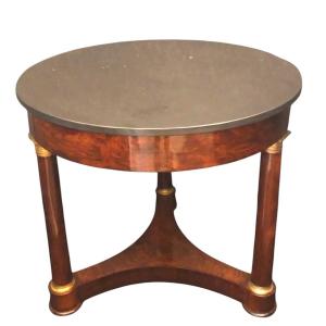 Empire Period Mahogany Tea Table Pedestal Table