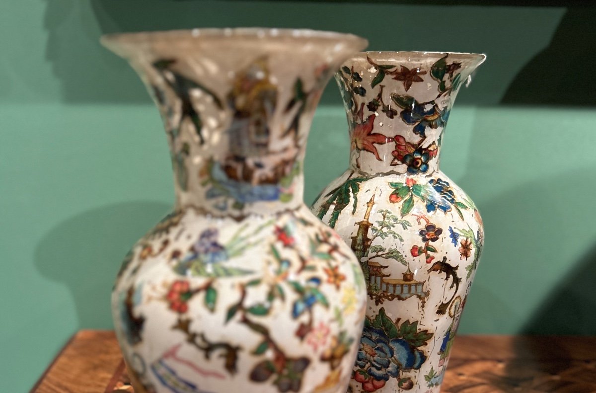 Paire De Vases Italiens -photo-2