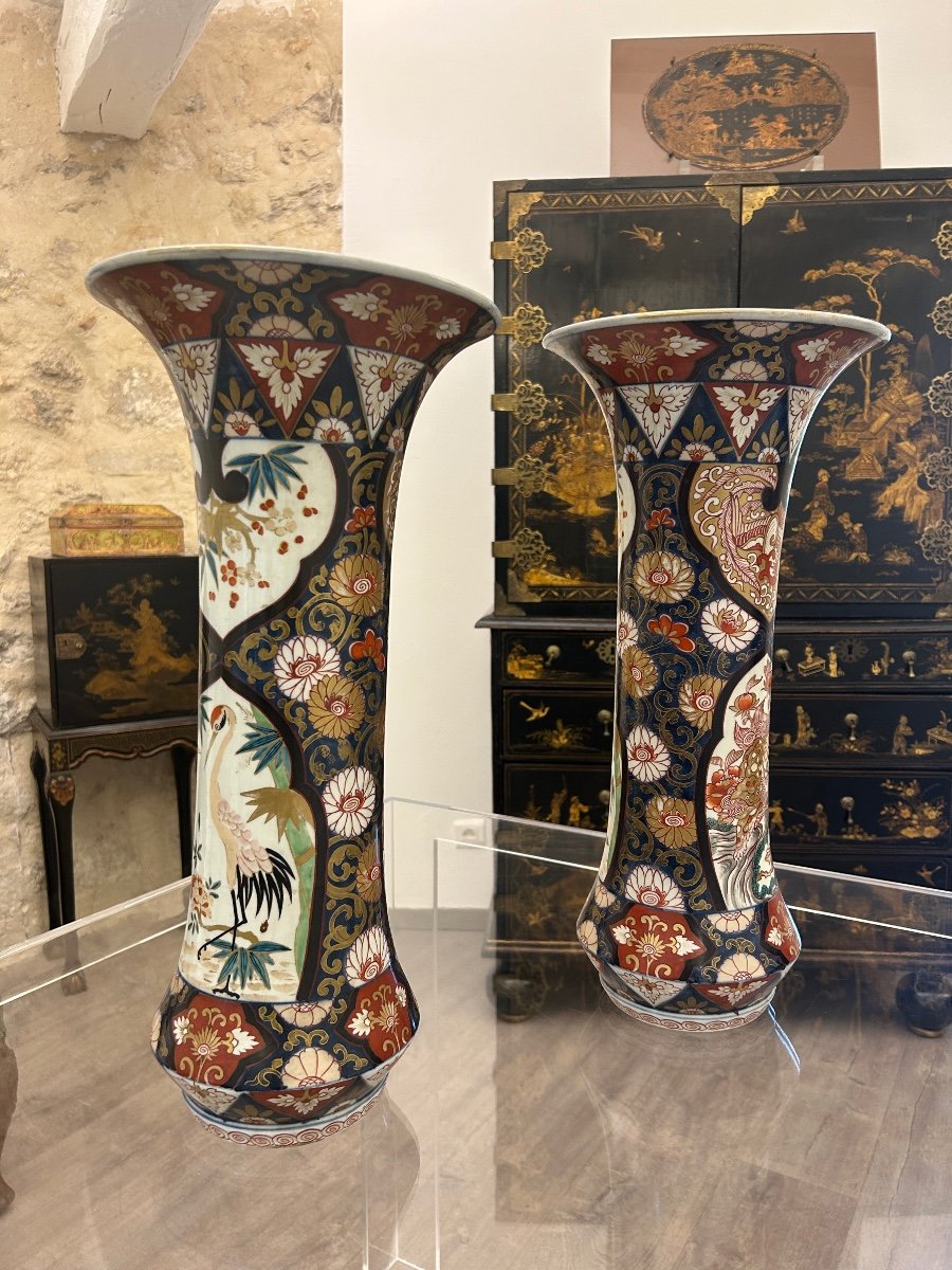 Pair Of Imari Porcelain Vases-photo-3