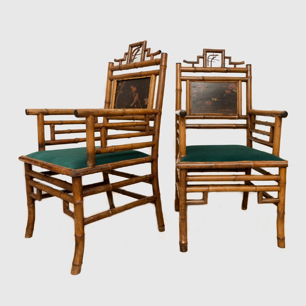 Bamboo - Pair Of Armchairs 