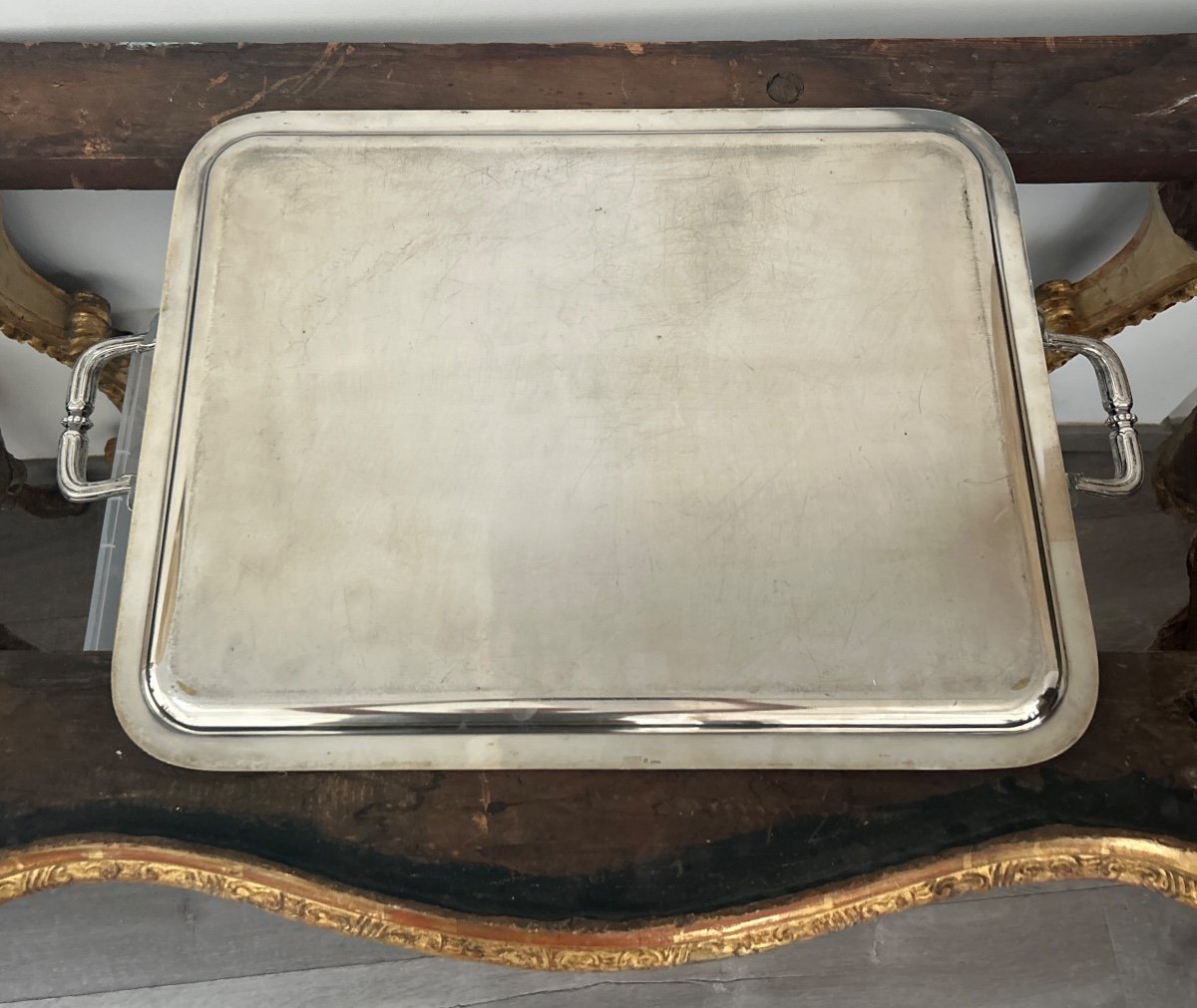 Large “christofle” Serving Tray -photo-1