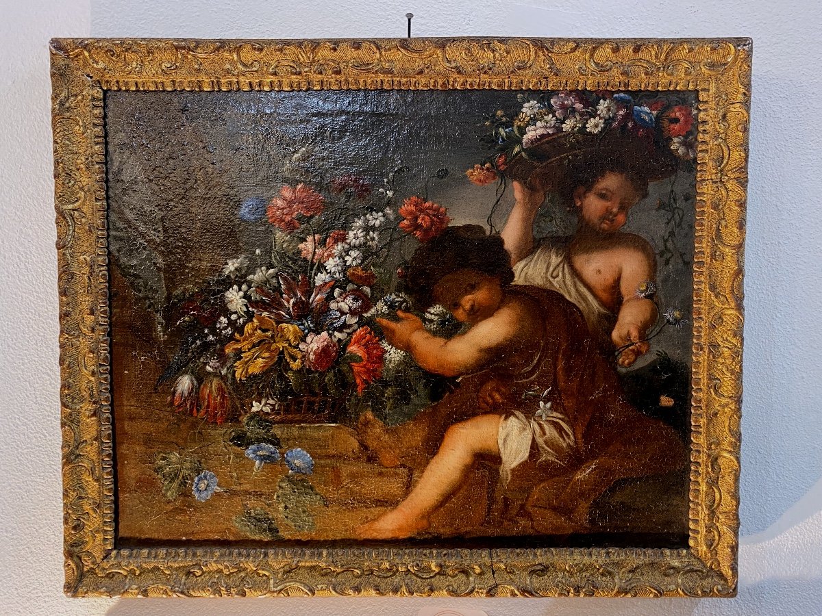 Pair Of Italian School Paintings Early 18th Century-photo-3