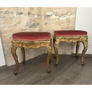 Pair Of 18th Century Stools - Italy