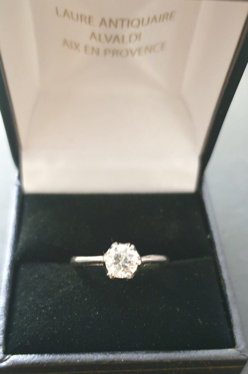 Old Cut Diamond Solitaire 0.65 Carat Years 60-photo-4