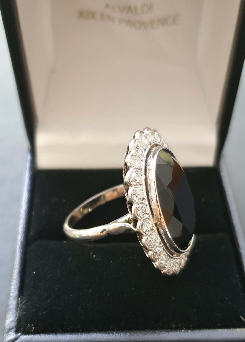 Art Deco Onyx Diamond Ring-photo-3