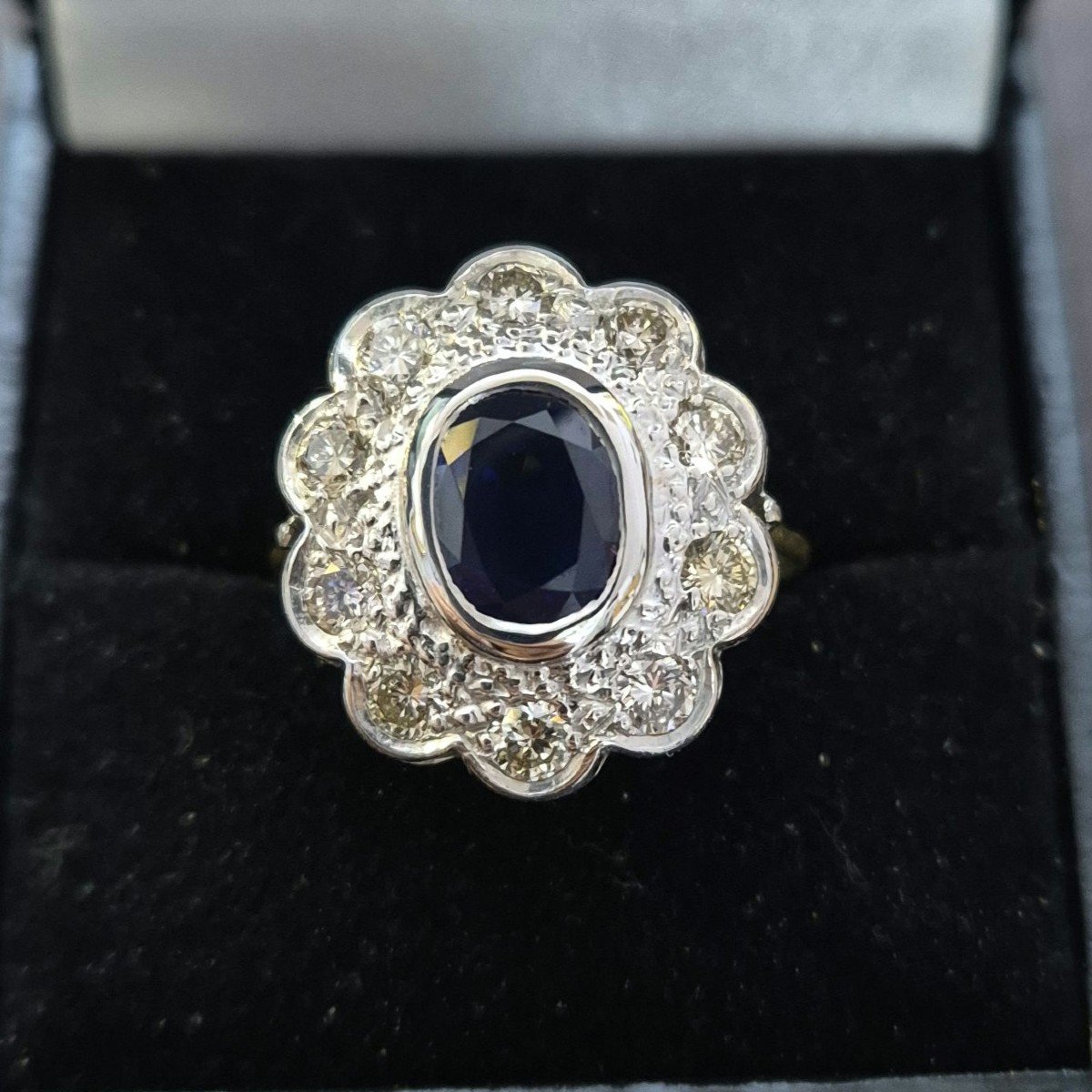 Sapphire Diamond Entourage Ring