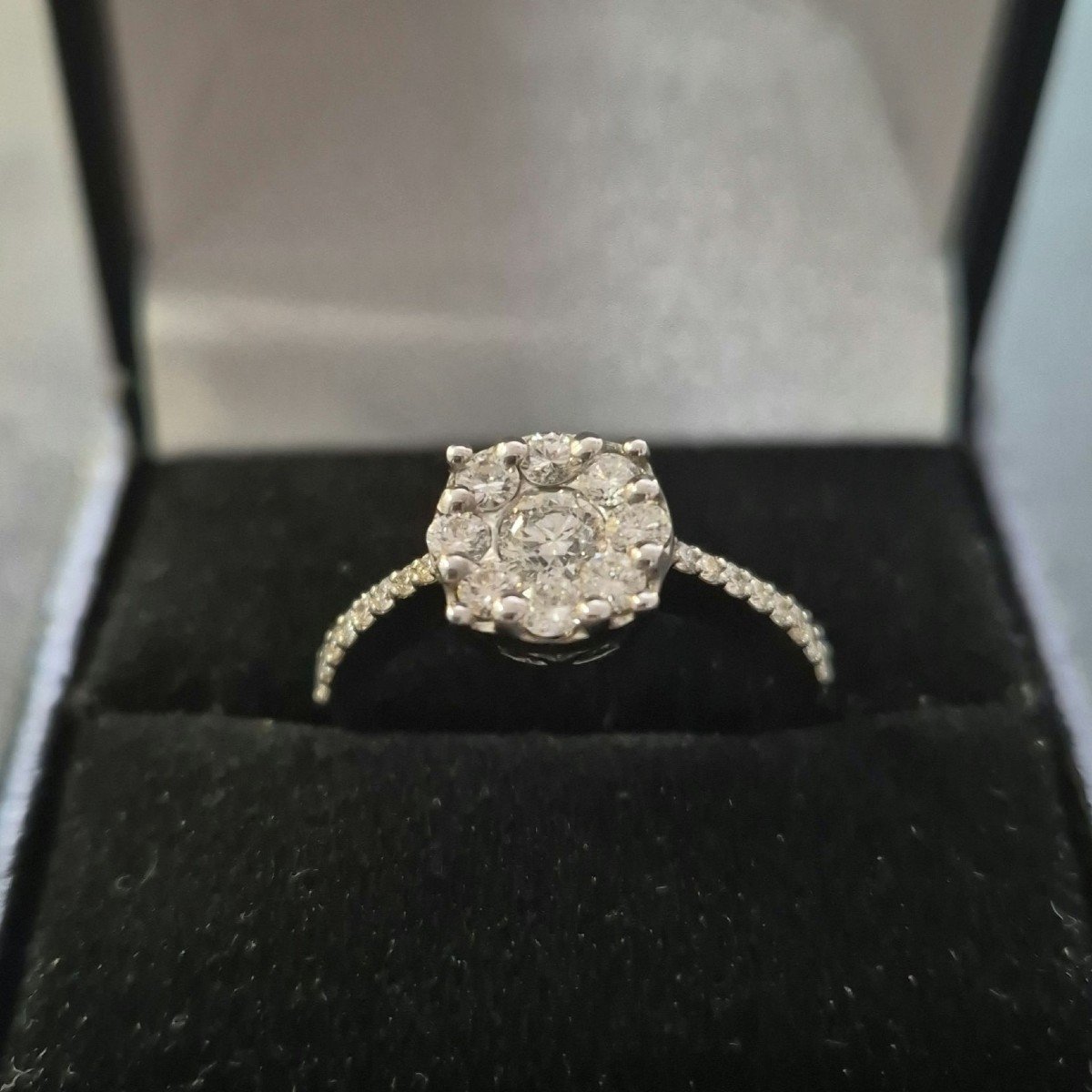 White Gold Diamond Solitaire Ring-photo-2