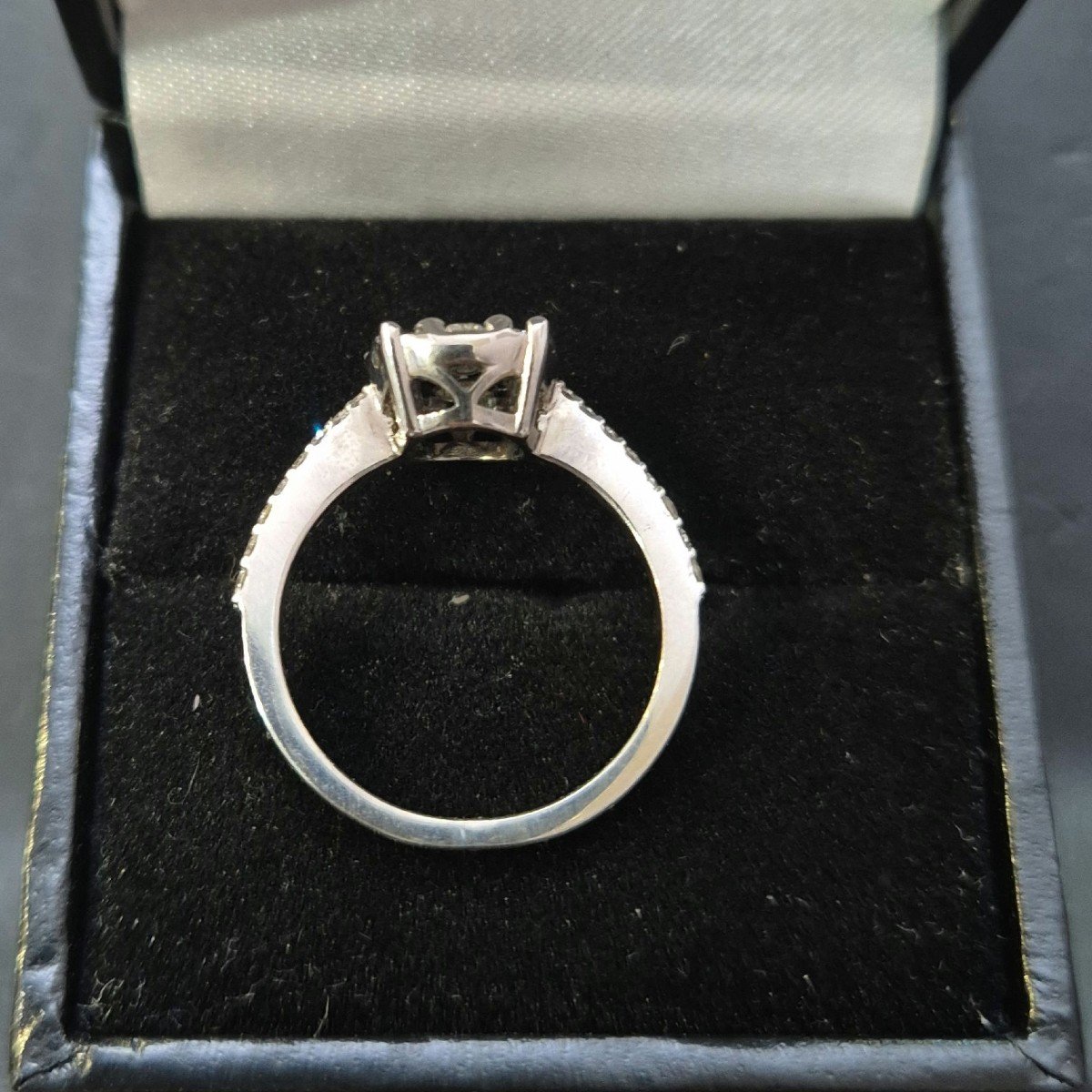 White Gold Diamond Solitaire Ring-photo-2