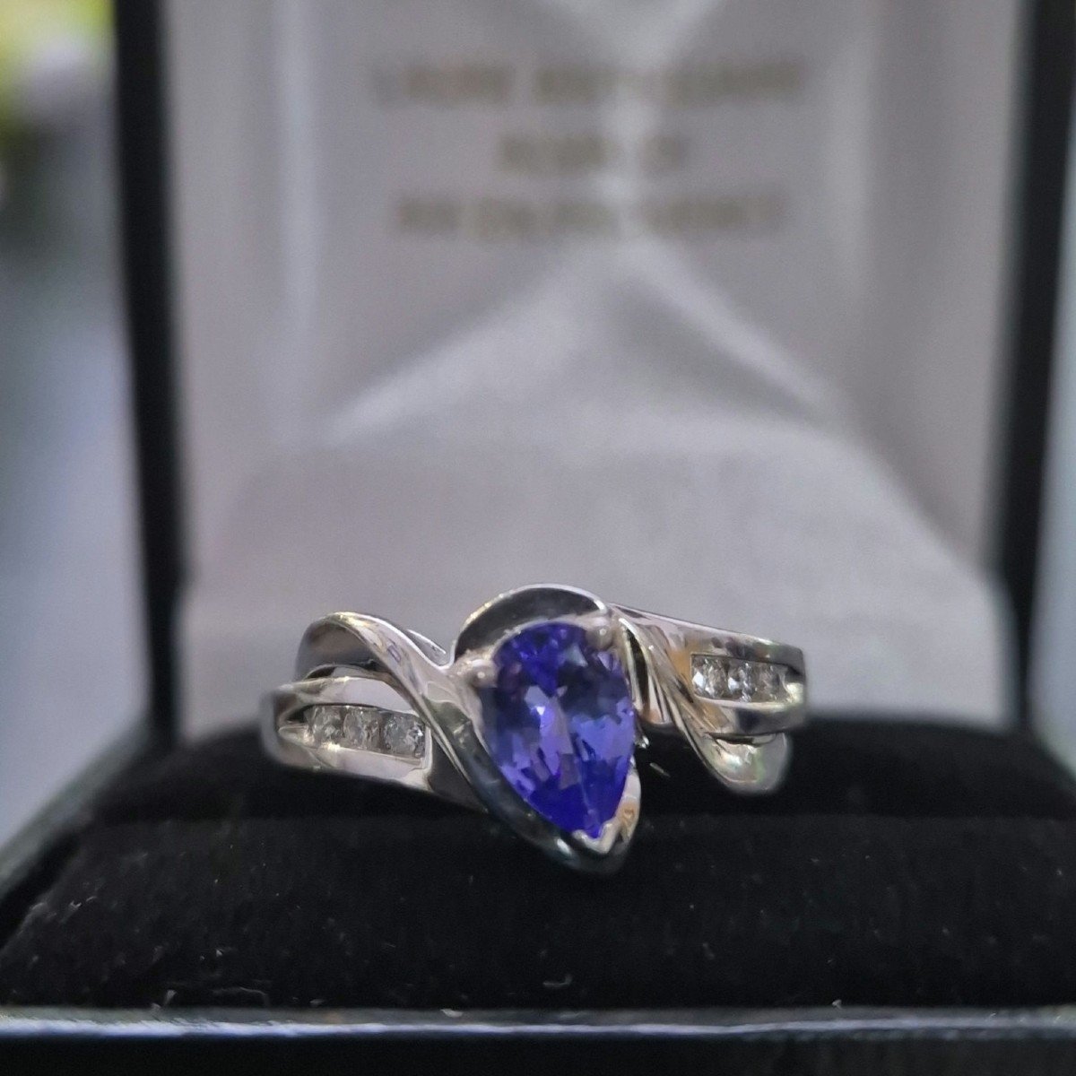 Bague Or Gris Tanzanite Diamants-photo-4