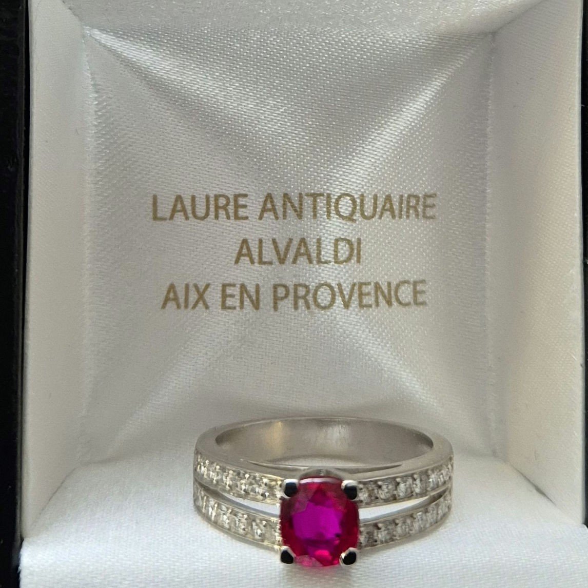 90s Ruby Diamond Ring -photo-3