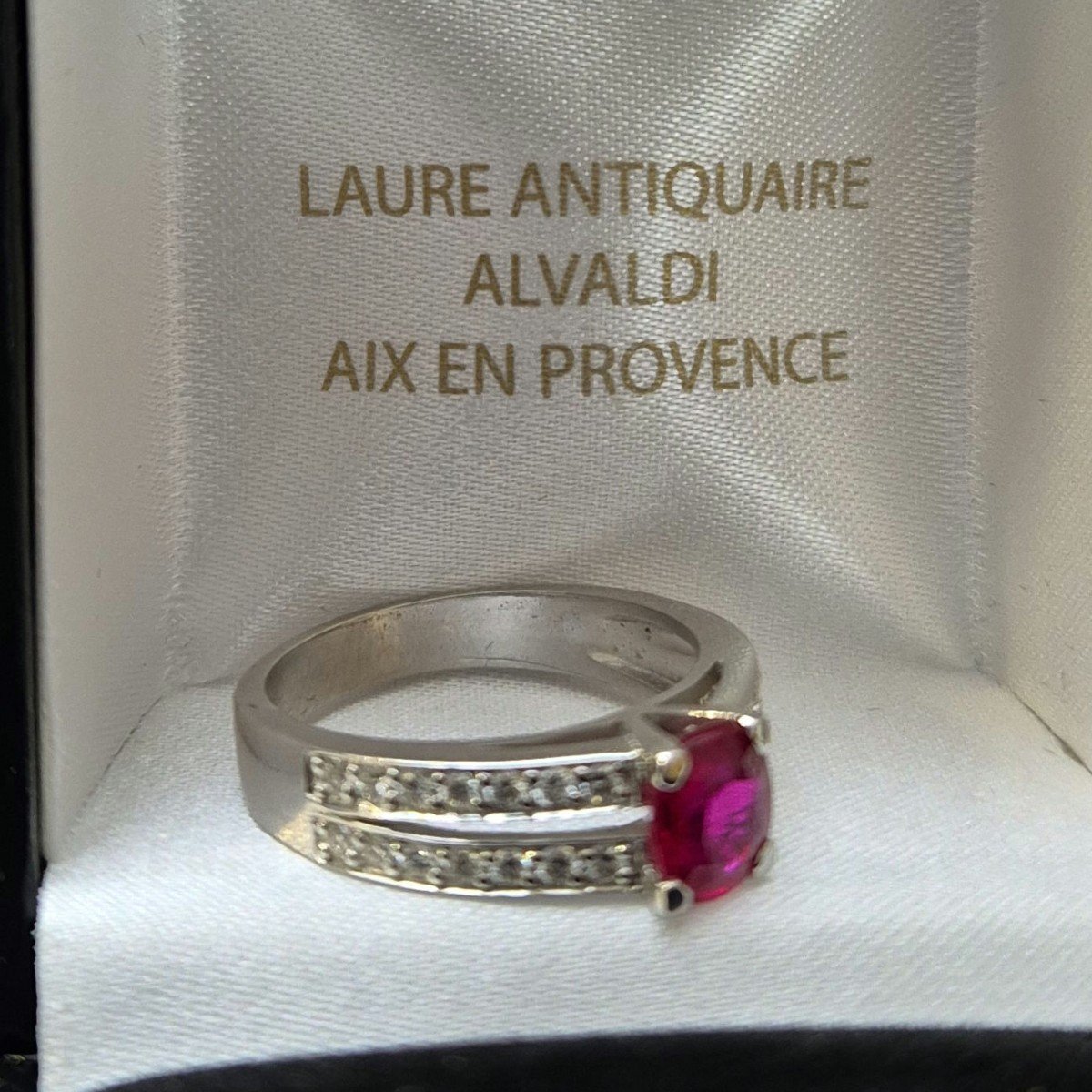 90s Ruby Diamond Ring -photo-4