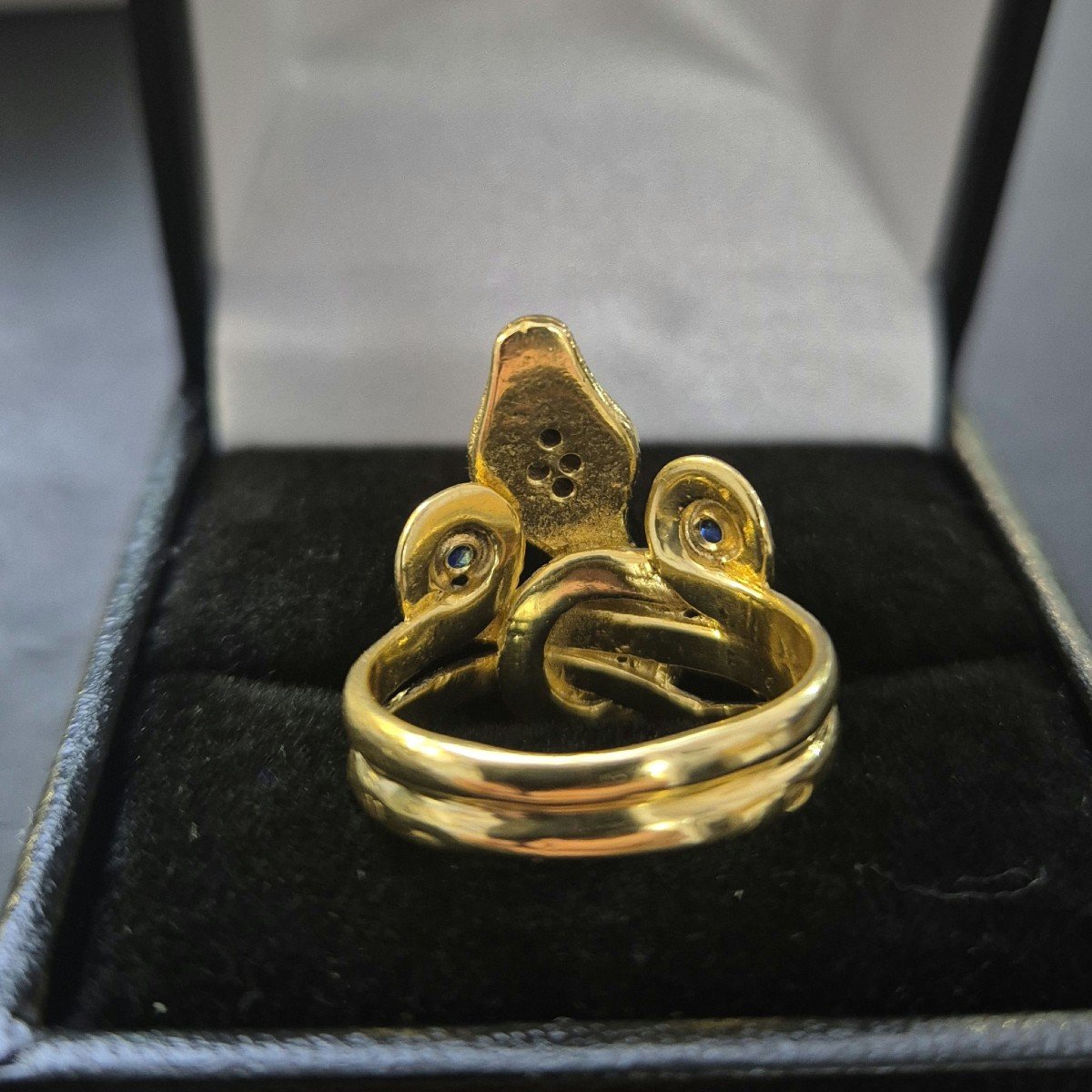 Bague Serpents Or Jaune Saphirs Diamants-photo-1