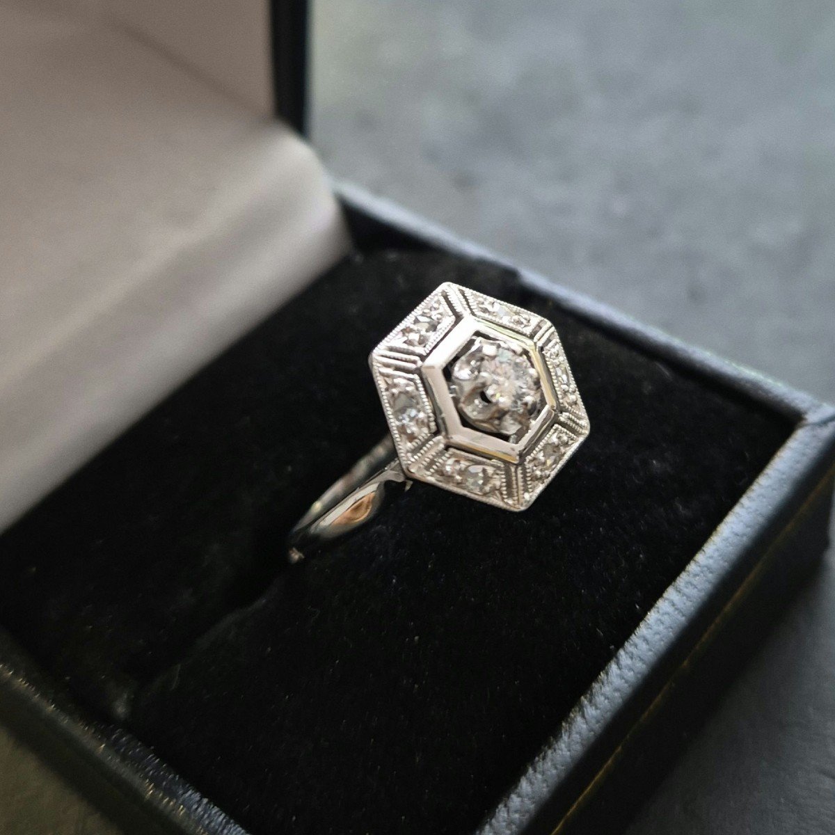 Art Deco Diamond Ring-photo-2