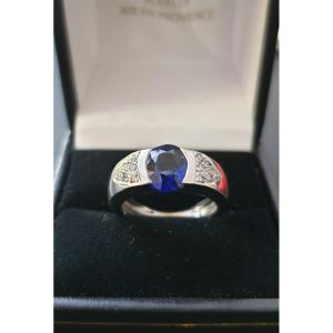 Sapphire Diamond Ring 90s