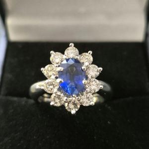 90s Sapphire Diamond Entourage Ring