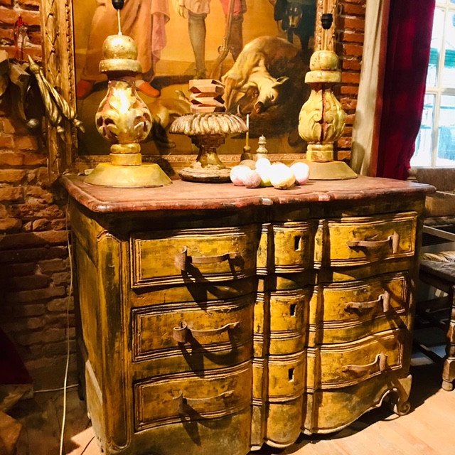 Commode Peinte Catalane XVIII°-photo-4