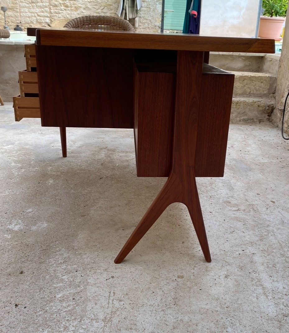 Peter Lovig Nielsen (designer Danois, Né En 1925). Petit Bureau Boomerang-photo-3